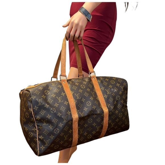 Louis Vuitton Handbags - Authentic Louis Vuitton Travel Bag Sac Souple 45 Monogram Used LV Handbag Vintag